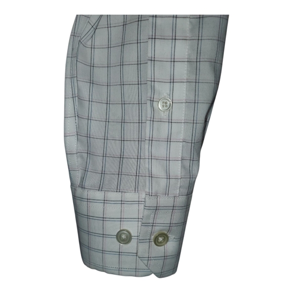 Banana Republic White, Pink and Black Check Dress Shirt (XS) EUC - Picture 4 of 6